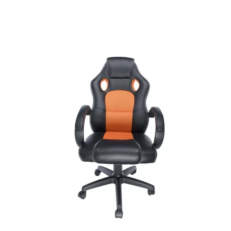 SCAUN GAMING SPACER imitatie piele &amp;amp; material textil, black &amp;amp; orange, greutate max. 120kg, dimensiuni 59*70*106~114cm &quot;SP-GC-RNG43&quot;/45505851