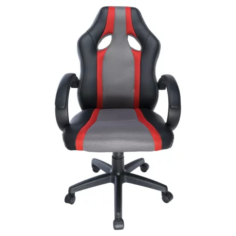 SCAUN GAMING SPACER imitatie piele &amp;amp; material textil, black &amp;amp; red, greutate max. 120kg, dimensiuni 60*70*102~111cm &quot;SP-GC-RED53&quot;