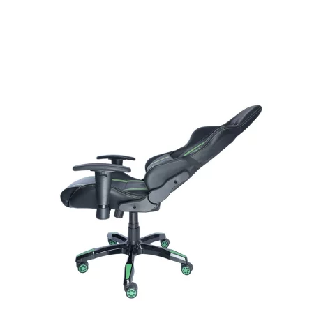 SCAUN GAMING SPACER imitatie piele, black &amp;amp; green, brate ajustabile, greutate max. 120kg, dimensiuni 69.5*77.5*126~132cm &quot;SP-GC-GR168&quot;/45505852