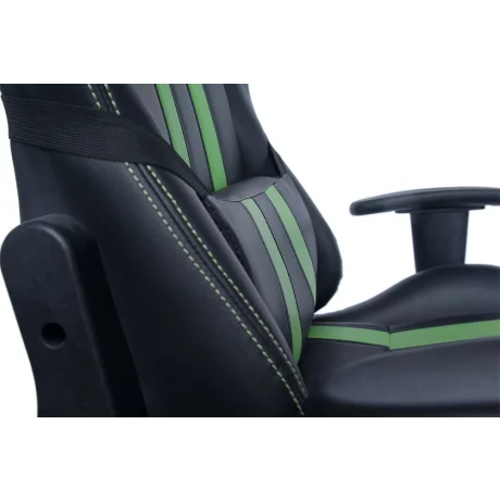 SCAUN GAMING SPACER imitatie piele, black &amp;amp; green, brate ajustabile, greutate max. 120kg, dimensiuni 69.5*77.5*126~132cm &quot;SP-GC-GR168&quot;/45505852