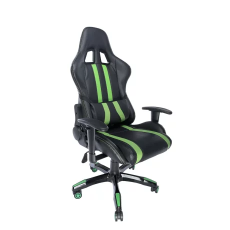 SCAUN GAMING SPACER imitatie piele, black &amp;amp; green, brate ajustabile, greutate max. 120kg, dimensiuni 69.5*77.5*126~132cm &quot;SP-GC-GR168&quot;/45505852