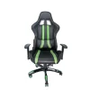 SCAUN GAMING SPACER imitatie piele, black &amp;amp; green, brate ajustabile, greutate max. 120kg, dimensiuni 69.5*77.5*126~132cm &quot;SP-GC-GR168&quot;/45505852