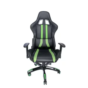 SCAUN GAMING SPACER imitatie piele, black &amp;amp; green, brate ajustabile, greutate max. 120kg, dimensiuni 69.5*77.5*126~132cm &quot;SP-GC-GR168&quot;/45505852