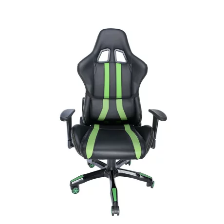 SCAUN GAMING SPACER imitatie piele, black &amp;amp; green, brate ajustabile, greutate max. 120kg, dimensiuni 69.5*77.5*126~132cm &quot;SP-GC-GR168&quot;/45505852