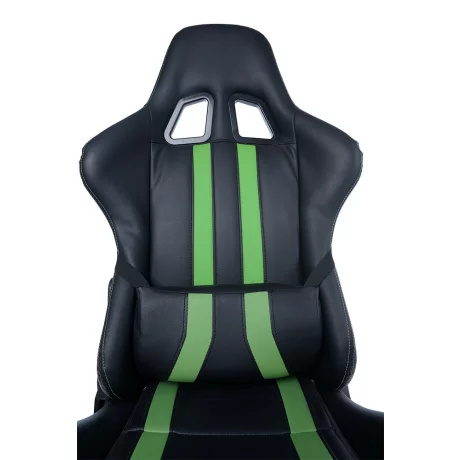 SCAUN GAMING SPACER imitatie piele, black &amp;amp; green, brate ajustabile, greutate max. 120kg, dimensiuni 69.5*77.5*126~132cm &quot;SP-GC-GR168&quot;/45505852