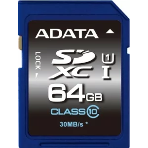 CARD SD ADATA, 64 GB, SDXC, clasa 10, standard UHS-I U1, &quot;ASDX64GUICL10-R&quot;