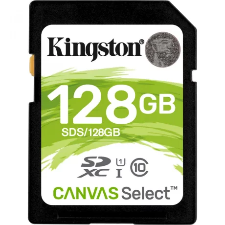 CARD SD KINGSTON, 128 GB, SDXC, clasa 10, standard UHS-I U1, &quot;SDS/128GB&quot;