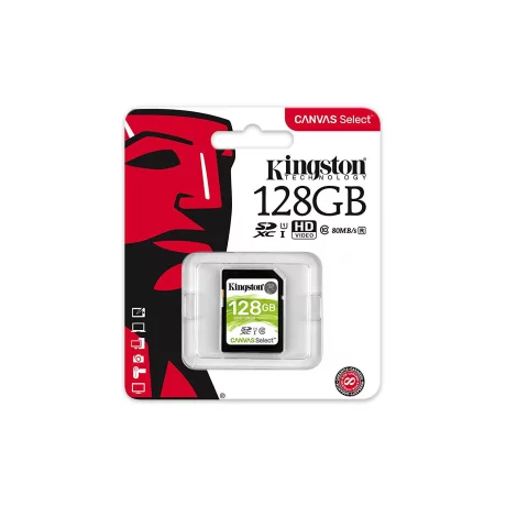CARD SD KINGSTON, 128 GB, SDXC, clasa 10, standard UHS-I U1, &quot;SDS/128GB&quot;