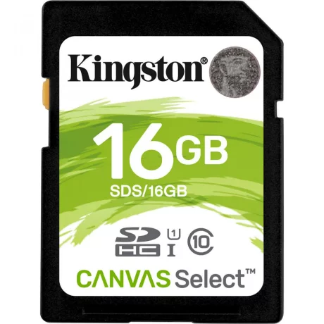 CARD SD KINGSTON, 16 GB, SDHC, clasa 10, standard UHS-I U1, &quot;SDS/16GB&quot;
