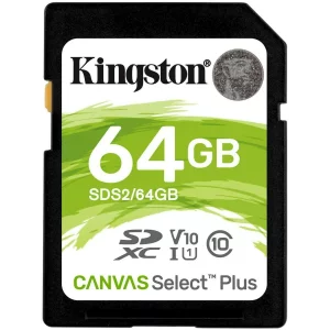 Card memorie SD KINGSTON, 64 GB, SDHC, clasa 10, standard UHS-I U1, &quot;SDS2/64GB&quot;