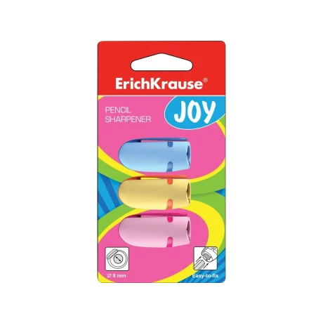 Set ascuțitoare din plastic Erich Krause Joy, 3 buc