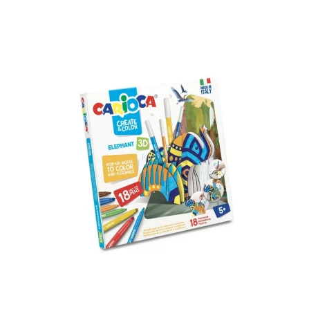 Set creativ Create &amp; Color Carioca Elefant 3D