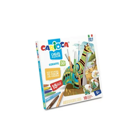 Set creativ Create &amp; Color Carioca Girafa 3D