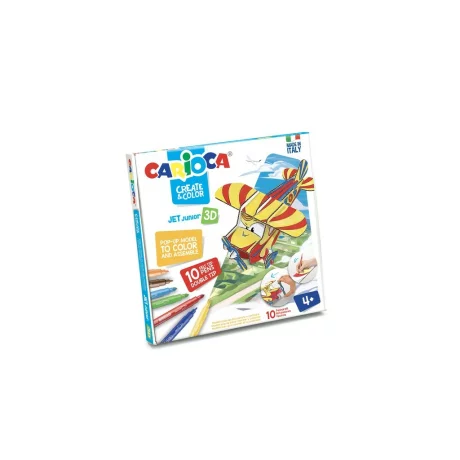 Set creativ Create &amp; Color Carioca Jet Junior 3D