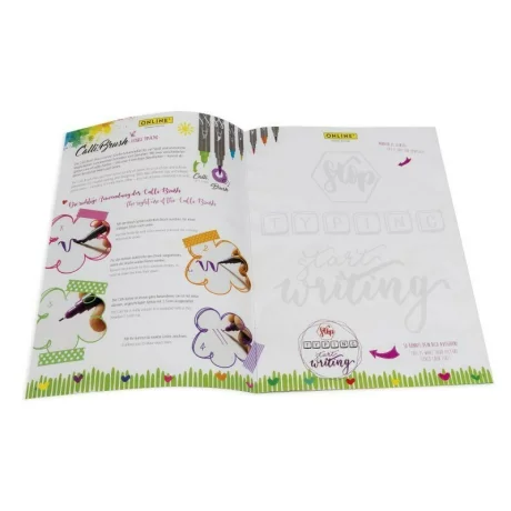 Set Handlettering Spring Vibes-1 Stilou-3Penite-10Rezerve Cerneala Culori Vibrante On012483