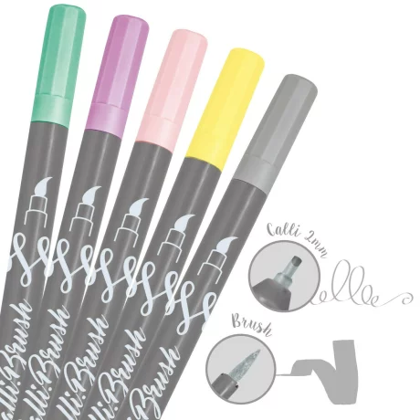 Set Pixuri Calli Brush Vf 2Mm 5Buc Pastel On019079