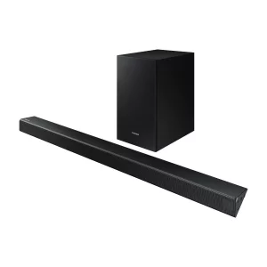 SOUNDBAR 2.1 SAMSUNG, Bluetooth, cu fir, RMS 320W, Bluetooth 2.1, se poate monta pe perete, alimentare 220V, Jack 3.5mm, HDMI, optic, USB, negru, &quot;HW-R550&quot;