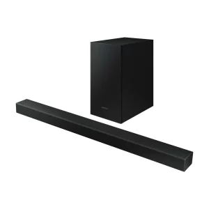 SOUNDBAR 2.1 SAMSUNG, Bluetooth, cu fir, RMS 200W, se poate monta pe perete, alimentare 220V, optic, USB, negru, &quot;HW-T450&quot;