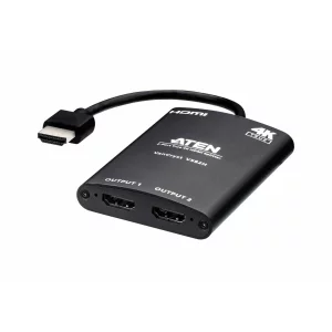 SPLITTER video ATEN, split HDMI la 2 monitoare, conector 1: HDMI (M); conector 2: HDMI (M) x 2, &quot;VS82H-AT&quot;