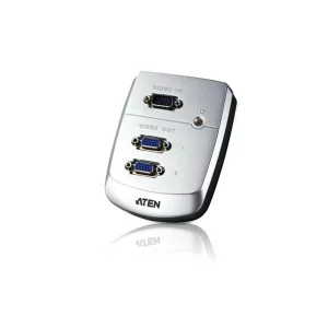 SPLITTER video ATEN, split 2 monitoare la 1 PC, conector 1: VGA (T); conector 2: VGA (M) x 2, &quot;VS82-AT-G&quot;