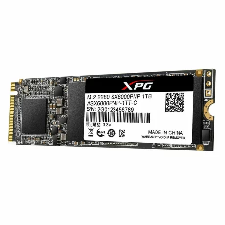 SSD ADATA, XPG SX6000 Pro, 1 TB, M.2, PCIe Gen3.0 x4, 3D TLC Nand, R/W: 2100/1500 MB/s, &quot;ASX6000PNP-1TT-C&quot;