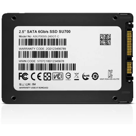 SSD ADATA, Ultimate SU700, 240 GB, 2.5 inch, S-ATA 3, 3D TLC Nand, R/W: 560/520 MB/s, &quot;ASU700SS-240GT-C&quot;