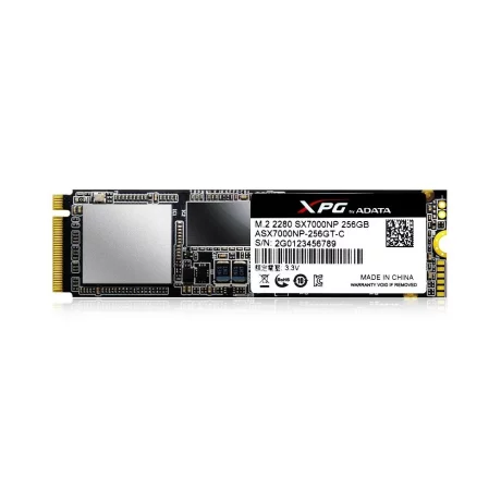 SSD ADATA,  SX7000, 256 GB, M.2, PCIe Gen3.0 x4, 3D TLC Nand, R/W: 1370/820 MB/s, &quot;ASX7000NP-256GT-C&quot;