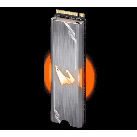 SSD GIGABYTE, Aorus RGB, 256 GB, M.2, PCIe Gen3.0 x4, 3D TLC Nand, R/W: 3100/1050 MB/s, &quot;GP-ASM2NE2256GTTDR&quot;