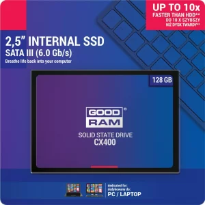SSD GOODRAM, CX400, 128 GB, 2.5 inch, S-ATA 3, 3D Nand, R/W: 550/450 MB/s, &quot;SSDPR-CX400-128&quot;