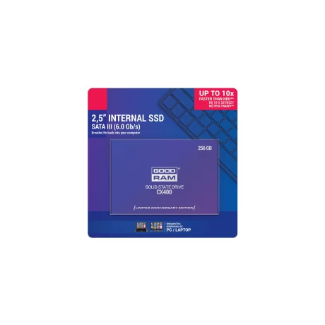 SSD GOODRAM, CX400, 256 GB, 2.5 inch, S-ATA 3, 3D Nand, R/W: 550/490 MB/s, &quot;SSDPR-CX400-256&quot;