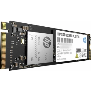 SSD HP, EX920, 1 TB, M.2, PCIe Gen3.0 x4, 3D TLC Nand, R/W: 3200/1800 MB/s, &quot;2YY47AA#ABB&quot;