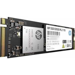 SSD HP, EX920, 1 TB, M.2, PCIe Gen3.0 x4, 3D TLC Nand, R/W: 3200/1800 MB/s, &quot;2YY47AA#ABB&quot;