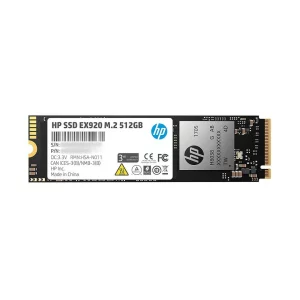 SSD HP, EX920, 512 GB, M.2, PCIe Gen3.0 x4, 3D TLC Nand, R/W: 3200/1600 MB/s, &quot;2YY46AA#ABB&quot;