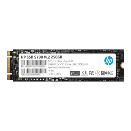 SSD HP, S700, 250 GB, M.2, S-ATA 3, 3D TLC Nand, R/W: 560/512 MB/s, 2LU79AA#ABB