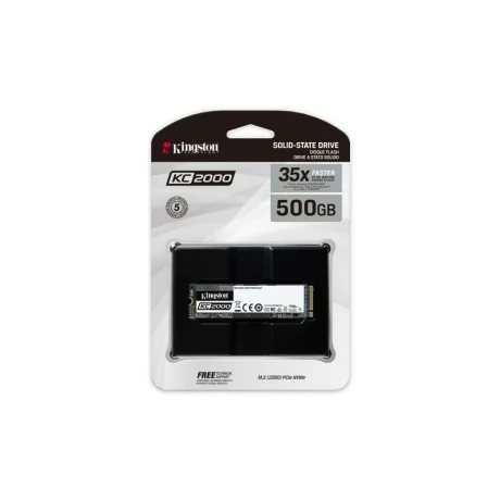 SSD KINGSTON, KC2000, 500 GB, M.2, PCIe Gen3.0 x4, 3D TLC Nand, R/W: 3000/2000 MB/s, &quot;SKC2000M8/500G&quot;
