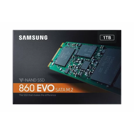 SSD SAMSUNG, 860 EVO, 1 TB, M.2, S-ATA 3, V-Nand 3bit MLC, R/W: 550/520 MB/s, &quot;MZ-N6E1T0BW&quot;