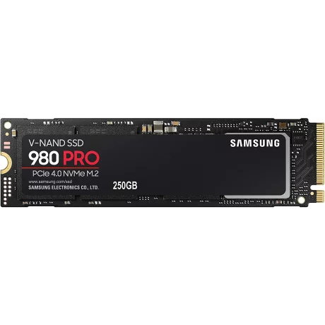 SSD SAMSUNG, Gen4 x 4, 980 PRO, 250 GB, M.2, PCIe Gen4.0 x4, V-Nand 2bit MLC, R/W: 6400/2700 MB/s, &quot;MZ-V8P250BW&quot;