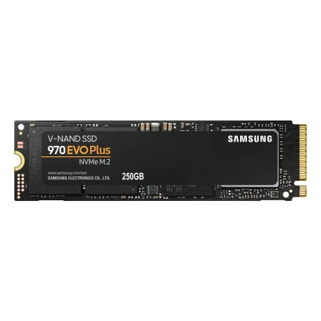 SSD SAMSUNG, Gen3 x 4, 970 EVO plus, 250 GB, M.2, PCIe Gen3.0 x4, V-Nand 3bit MLC, R/W: 3500/2300 MB/s, &quot;MZ-V7S250BW&quot;