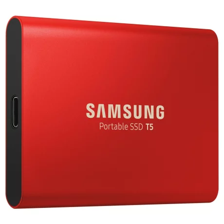 SSD extern SAMSUNG T5 Red, 500 GB, 2.5 inch, USB 3.1, 3D Nand, R/W: 540/515 MB/s, &quot;MU-PA500R/EU&quot; (include TV 0.15 lei)