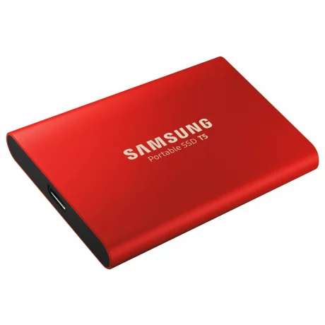 SSD extern SAMSUNG T5 Red, 500 GB, 2.5 inch, USB 3.1, 3D Nand, R/W: 540/515 MB/s, &quot;MU-PA500R/EU&quot; (include TV 0.15 lei)