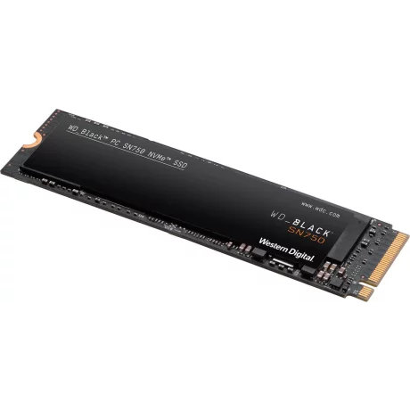 SSD WD, Black SN750, 500 GB, M.2, PCIe Gen3.0 x4, 3D Nand, R/W: 3470/2600 MB/s, &quot;WDS500G3X0C&quot;