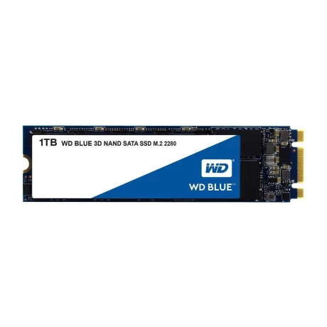 SSD WD, Blue, 1 TB, M.2, S-ATA 3, 3D Nand, R/W: 560/530 MB/s, &quot;WDS100T2B0B&quot;