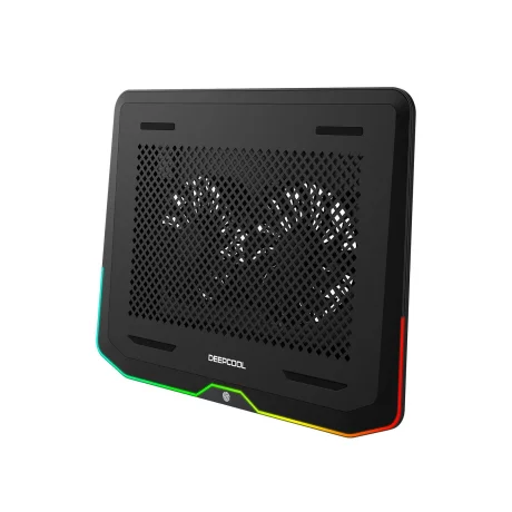 STAND DEEPCOOL notebook 17&quot;,sita metal, iluminare RGB, 2 x fan 14cm, 2 x port USB 3.0, black, &quot;N80 RGB&quot;