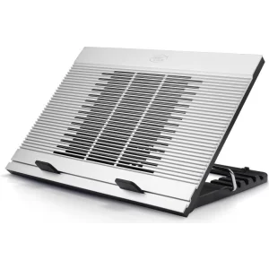 STAND DEEPCOOL notebook 17&quot;, sita aluminiu, fan 18cm, 4 x port USB, 6 unghiuri de ajustare, design anti-alunecare, buton control viteza fan, silver, N9&#039;