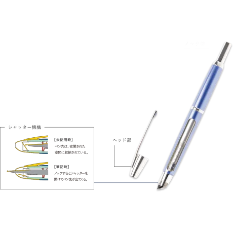 Stilou Pilot Capless Albastru Acces. Aurii Vf Mediu Pfc1500Rgml