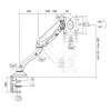 SUPORT de birou LOGILINK, pt 1 TV/monitor plat, diag. max 27 inch, rotatie, inclinare, pivotare, orizontala, verticala, totala, max 6 Kg, &quot;BP0023&quot;