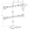 SUPORT de birou LOGILINK, pt 4 TV/monitor plat, diag. max 32 inch, rotatie, inclinare, pivotare, orizontala, verticala, totala, max 8 Kg x 4, &quot;BP0046&quot;