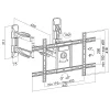 STAND de perete, colt de camera LOGILINK, pt 1 TV/monitor plat, curbat, diag. max 70 inch, inclinare, pivotare, orizontala, max 45 Kg, &quot;BP0047&quot;