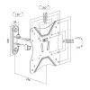 SUPORT de perete LOGILINK, pt 1 TV/monitor plat, diag. max 42 inch, inclinare, pivotare, max 25 Kg, &quot;BP0007&quot;