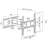 SUPORT de perete LOGILINK, pt 1 TV/monitor plat, diag. max 55 inch, inclinare, pivotare, orizontala, max 50 Kg, &quot;BP0015&quot;